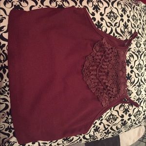 Red crop top